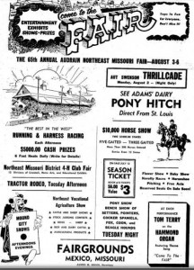 Audrain County Fair poster - 1954