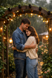 Under the arbor in the rain
